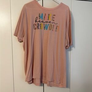 “Make Heaven Crowded” Peach Graphic Tee